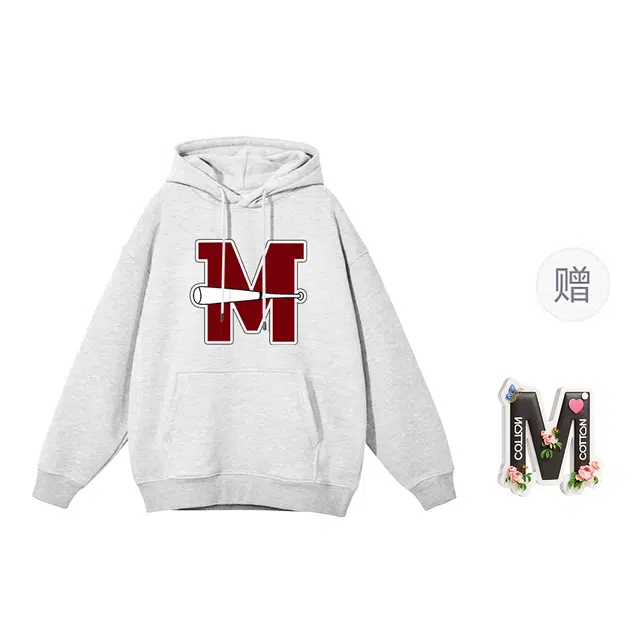 棉购 美式街头字母潮流时尚休闲百搭连帽长袖卫衣 男女同款