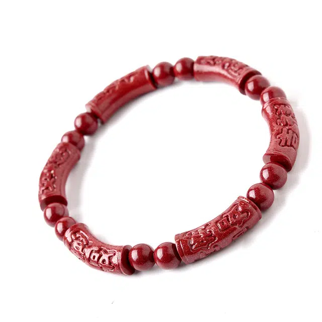 【匠心手作 竹报平安】 灵菲 真品高含量紫金砂竹节手链 新中式本命年吉祥如意转运珠 #好运平安招财礼盒 朱砂 手串 男女同款情侣款