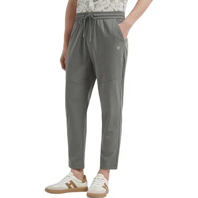 古鲨 弹力免烫卫裤抗皱系带松紧夏季百搭舒适休闲裤 男款