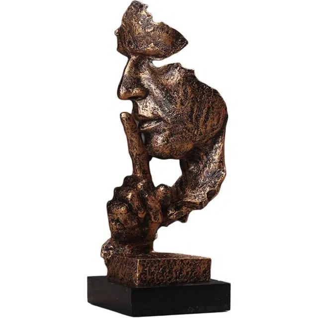 萌吉码 沉默是金人物抽象头像 创意有趣 静态模型