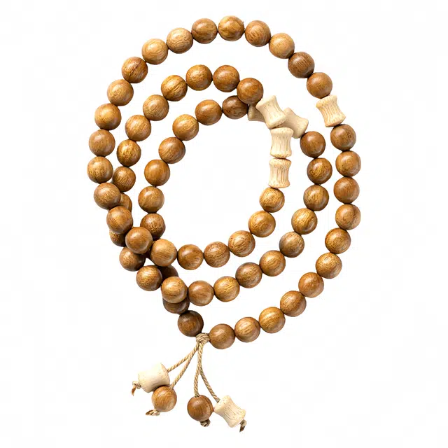 子婳 金丝竹好运连连节节高升绕指柔盘玩文玩新中式复古风小众简约高级感手饰 奶香木 手串 女款