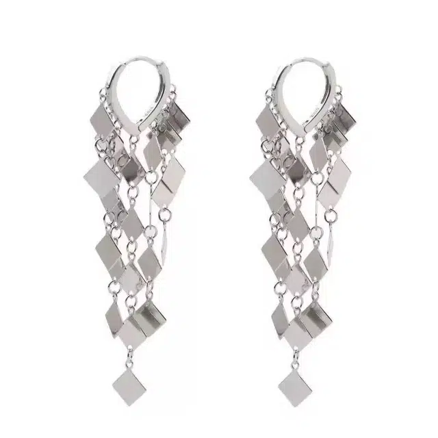 澜耀 气质女神 闪耀菱形亮片 轻奢高级感小众设计 合金 耳环 女款