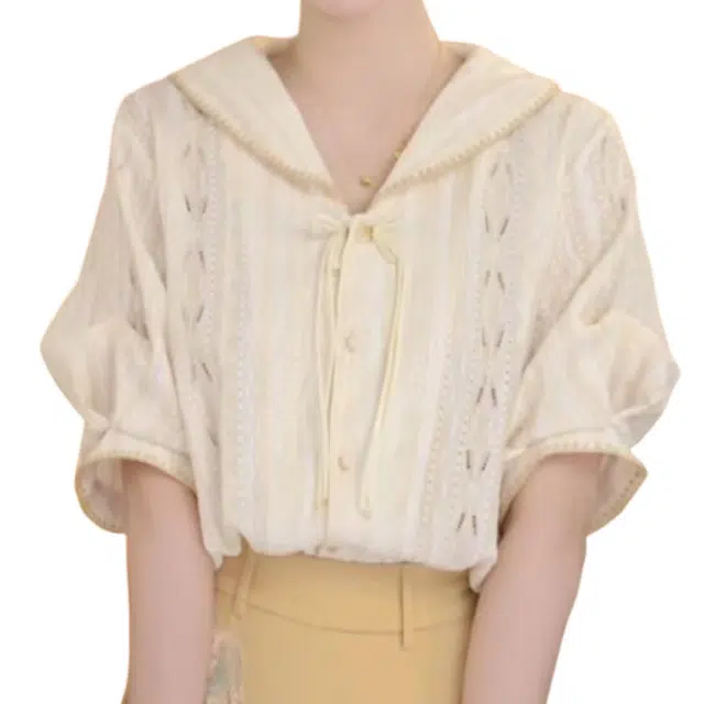 丝絮丝绸 优雅时尚气质百搭短袖衬衫 女款