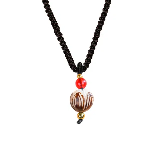 古韵归龙山文创 新中式高质量轻奢脖挂式国潮八方来财收藏蒸蒸日上招财纳福随身百搭好运连连携带文玩#好运 白玉菩提 项链 男女同款情侣款