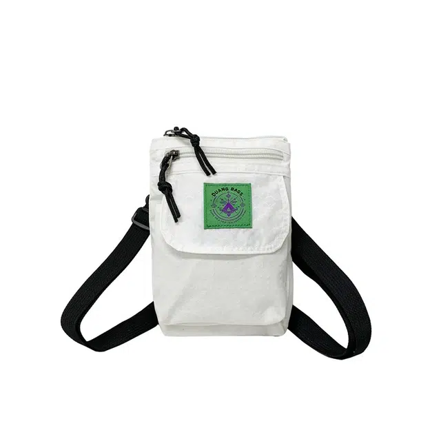 茵初 日常通勤手机包百搭格纹个性单肩包女简约轻便挂脖包卡包 尼龙布 斜挎包 常规 男女同款情侣款 多色