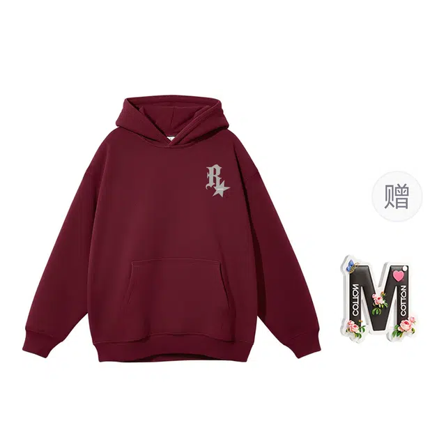 棉购 连帽美式重磅潮流休闲百搭大码宽松加绒加厚上衣卫衣 男女同款