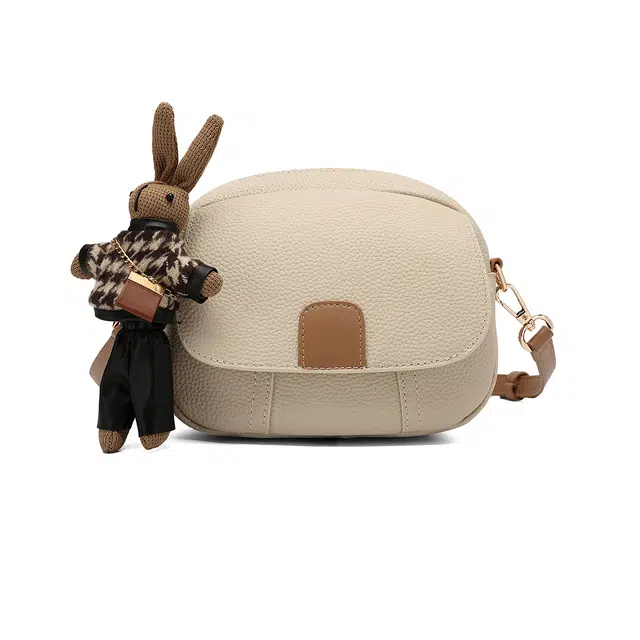 稻草人 实用通勤高级感潮流轻便 牛皮 斜挎单肩包 常规 女款 多色