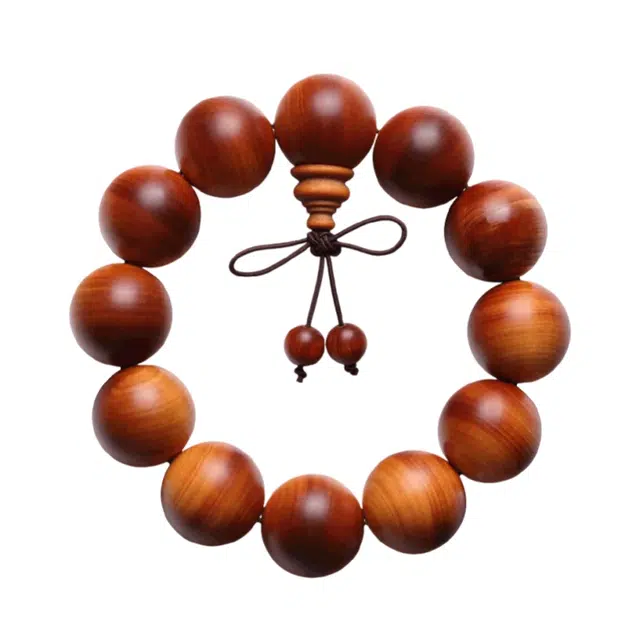 宣华意 陈化老料高油 中式设计复古文玩佛珠念珠香木圆珠 聚财招福#好运 崖柏 手串 男款