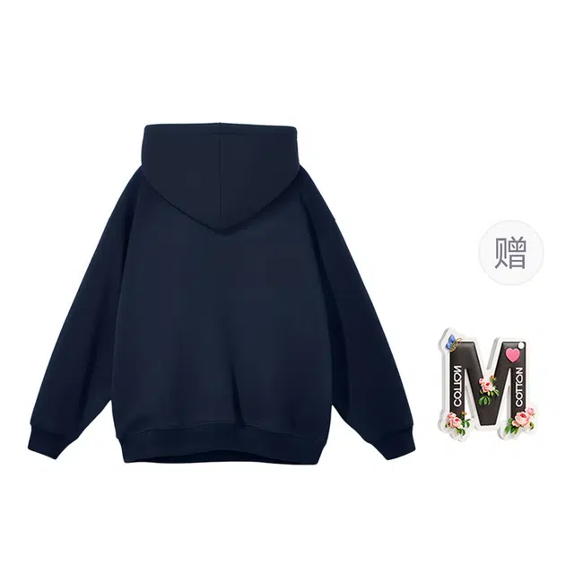 棉购 连帽秋冬季百搭潮流印花美式学生外套卫衣 男女同款