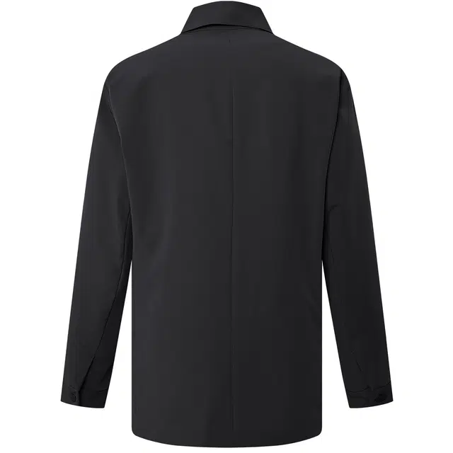 利郎 夹薄棉桑蚕丝商务休闲纯色翻领中长款秋季风衣外套 男款