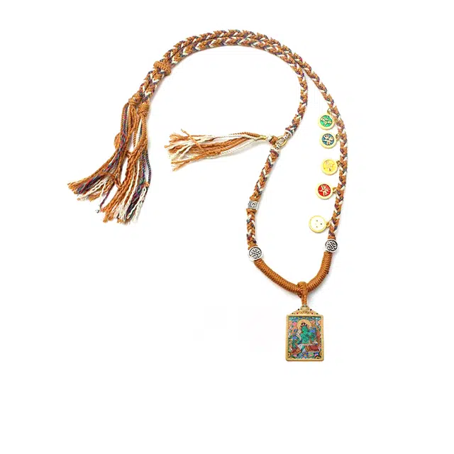 【五路财神来敲门】 玉临门 水逆绝缘体时来运转  诸事顺利  好事花生 单科好运唐卡复古民族风#好运 合金 项链 男女同款情侣款