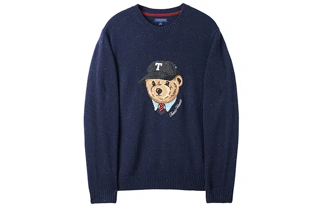 Teenie Weenie Men Bear Embroidered Sweater