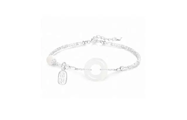 百利金 碎银平安扣 招财纳福平安转运国潮复古新中式精致轻奢气质百搭小众设计可调节转运珠拼接链#好运 玉髓 手链 男女同款情侣款