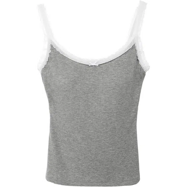 内在密码 背心夏季薄款透气蕾丝边内搭外穿自带胸垫吊带 女款