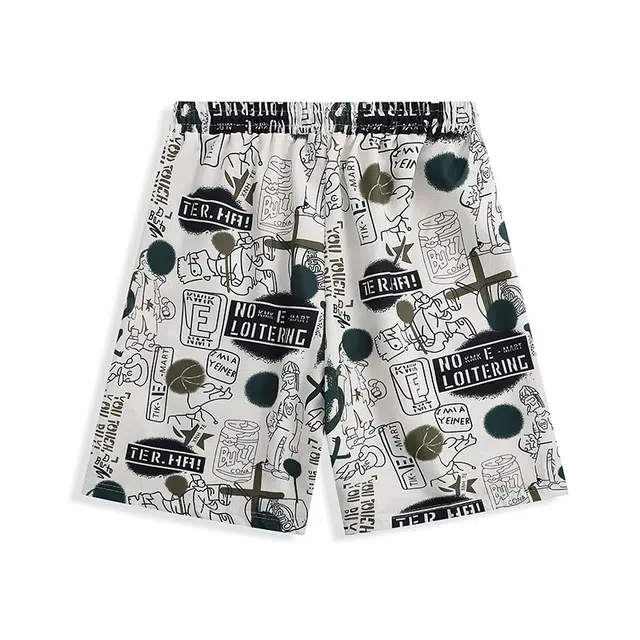 【dme】 宽松百搭运动薄款潮牌沙滩舒适五分休闲短裤 男女同款