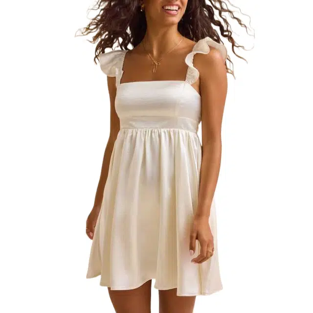 ALTAR'D STATE Satin Mini Dress Kristen