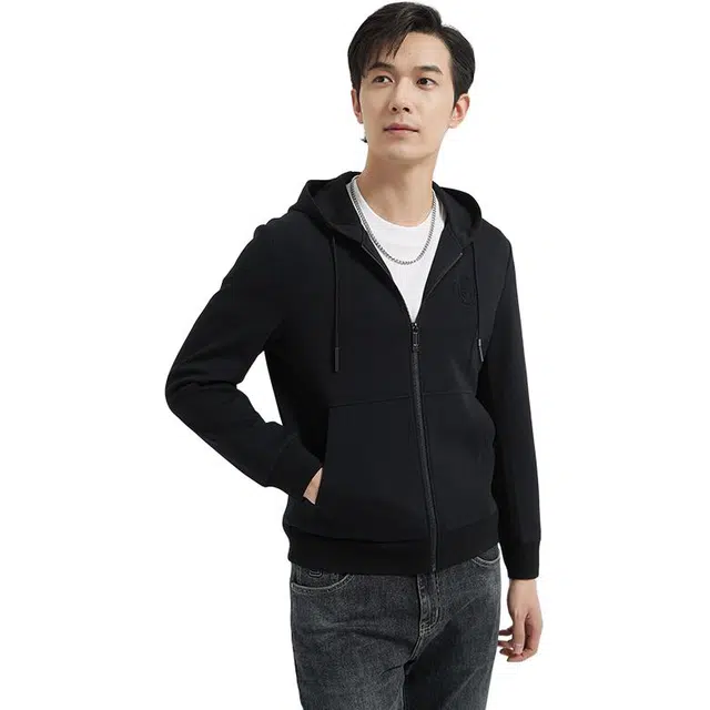 古鲨 松弛感连帽休闲舒适运动卫衣秋季夹克外套 男款