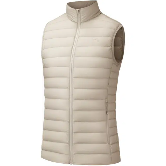 超级安踏 运动休闲简约立领拉链纯色舒适百搭保暖马甲 女款