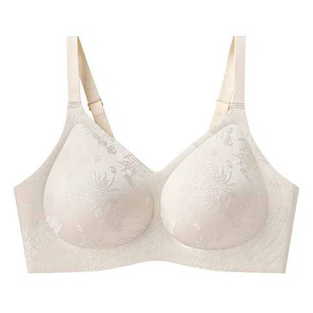 慕梵度 无痕提花杯面内衣女防下垂收副乳聚拢上托提拉轻薄舒适透气文胸 女款