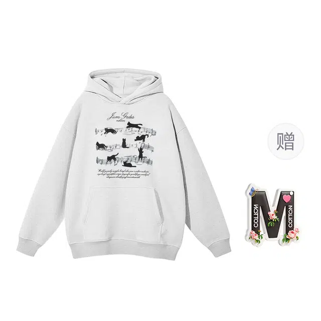 棉购 美式连帽慵懒风宽松卫衣 女款