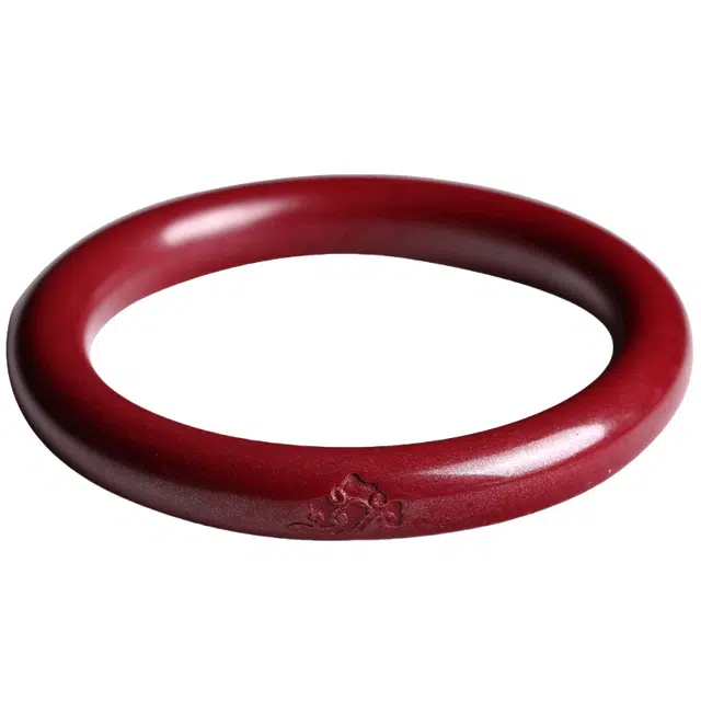 宣华意 祥云 原石原矿色 新中式简约古典风加宽加厚 吉祥如意 平安守护 健康长寿 纳财#好运 朱砂 手镯 女款