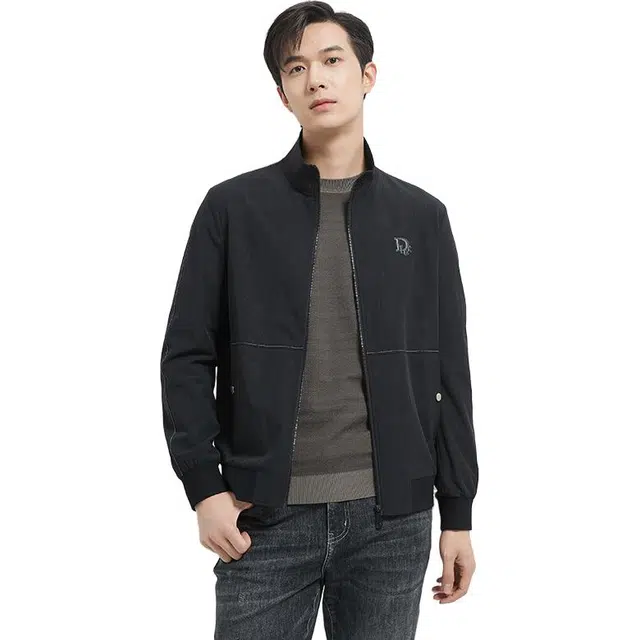 古鲨 暗纹通勤简约时尚防风休闲夹克外套 男款