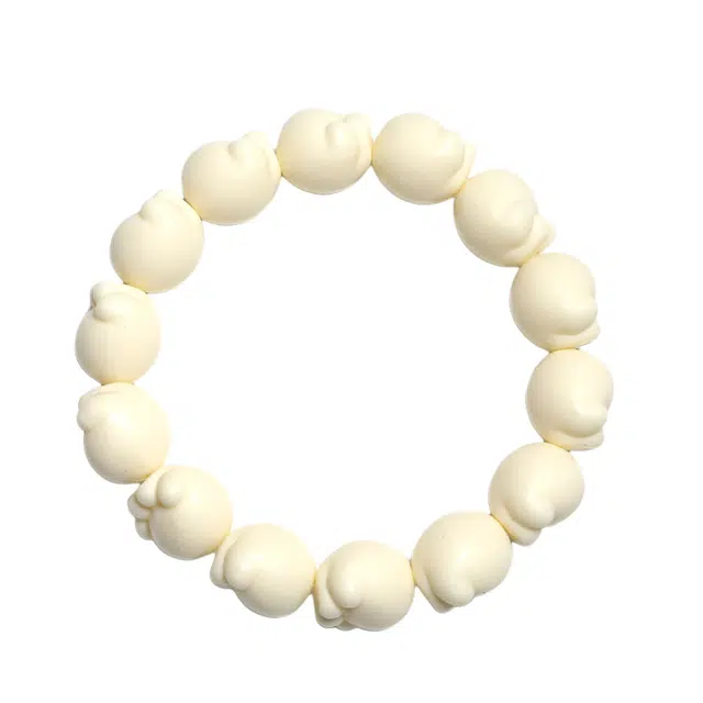 嫒柯 新中式国潮文艺复古小众轻奢高级感百搭猫爪盘玩文玩万事如意平安纳福诸事顺遂喜乐幸运好运 象牙果 手串 男女同款情侣款