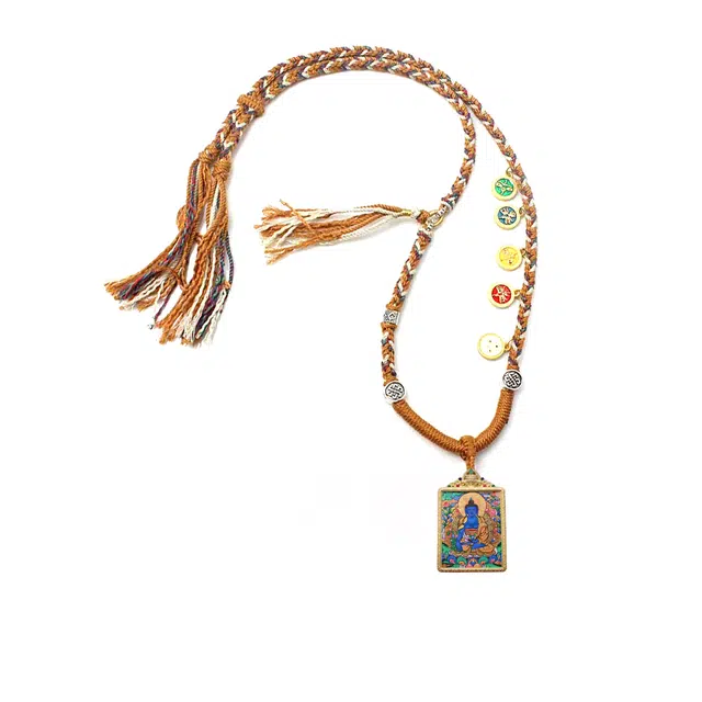 【八方来财挡不住】 玉临门 单科好运-精准桃花    早日脱单 正缘桃花唐卡复古民族风手工#好运 合金 项链 男女同款情侣款