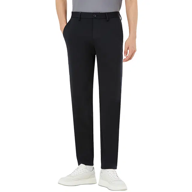 利郎 时尚都市纯色中腰弹力舒适修身秋季休闲裤 男款