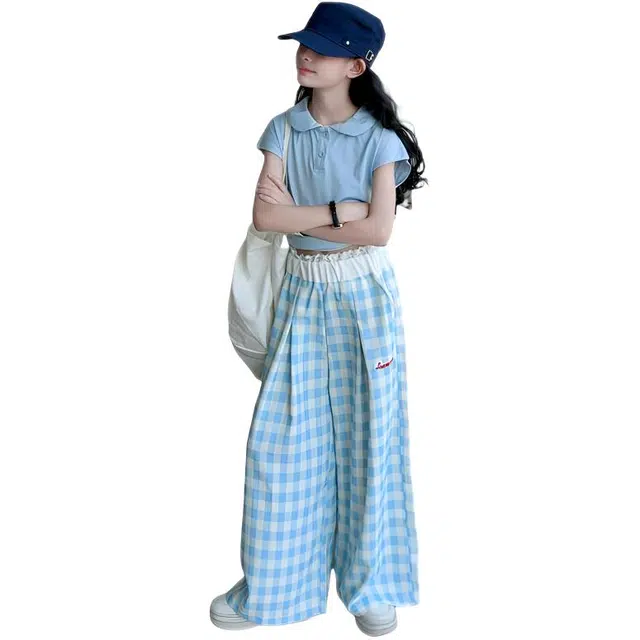 比比我休闲运动套装  女童春秋季时尚大童潮牌小孩衣服 小女孩短袖洋气时髦 舒适帅气轻便