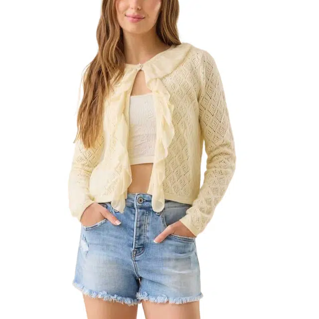 ALTAR'D STATE Sydney Ruffle Cardigan