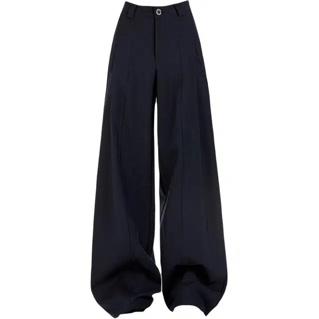 如续 如续弯刀裤透气高腰垂感宽松直筒阔腿裤休闲裤 女款