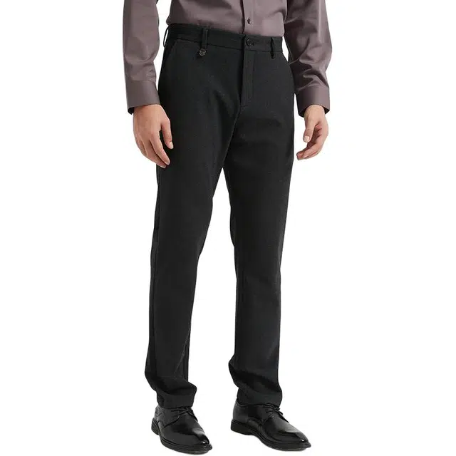 古鲨 时尚条纹通勤商务质感秋装休闲裤 男款