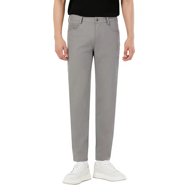 利郎 四面弹 纯色简约时尚都市风五袋长裤百搭修身休闲裤 男款