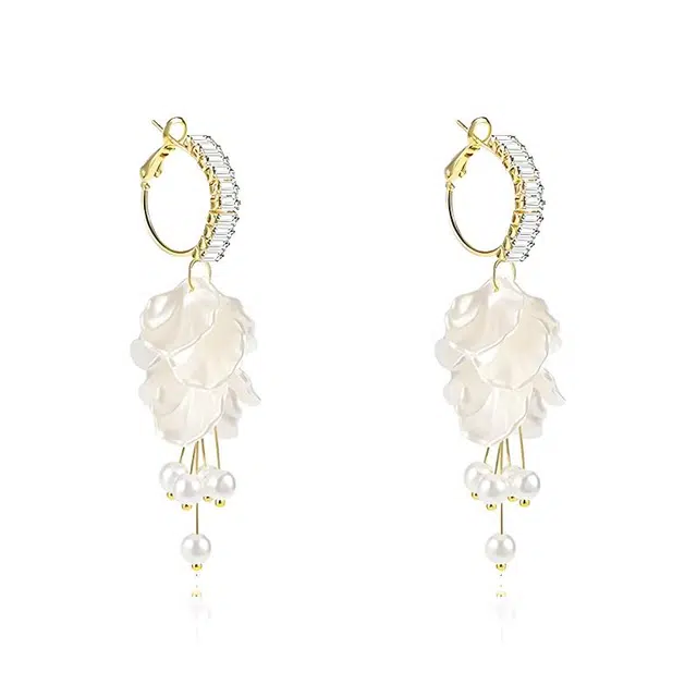 韵系 海边度假风仙气流苏 铜镀金 耳环 女款