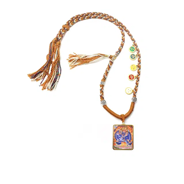 【五福临门财运通】 玉临门 生肖顺利  本命佛  水逆绝缘体  水逆退散  福录吉样唐卡复古民族风手工绳#好运 合金 项链 男女同款情侣款