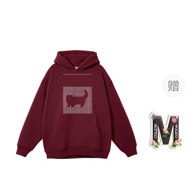 棉购 连帽重磅美式宽松慵懒卫衣 女款