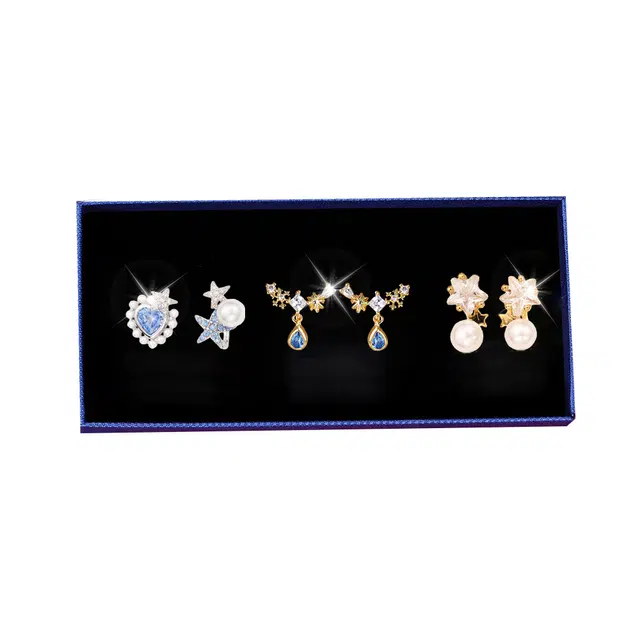 缔晶 夏日轻奢浪漫时尚百搭配饰 无耳洞星人通勤免打孔耳饰 合金 耳夹 女款