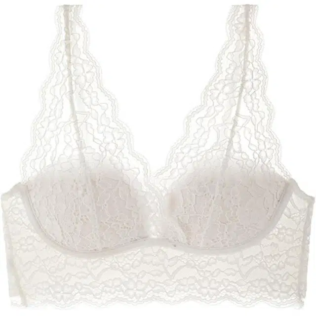 内在密码 纯欲蕾丝薄款透气小胸聚拢收副乳法式性感文胸 女款