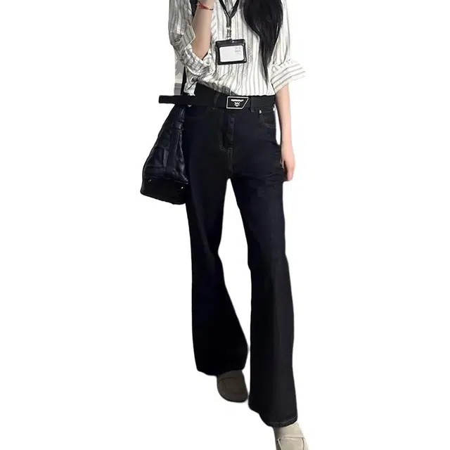 黑马漫画 美式高街裤子直筒宽松牛仔裤 男女同款