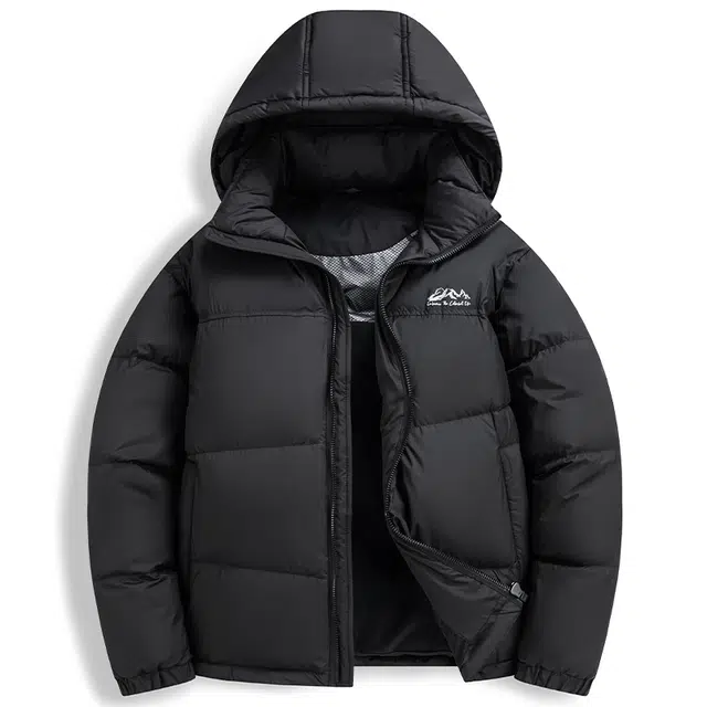 鸭鸭 极寒户外运动保暖冬季外套基础百搭短款可拆卸连帽面包羽绒服 男款