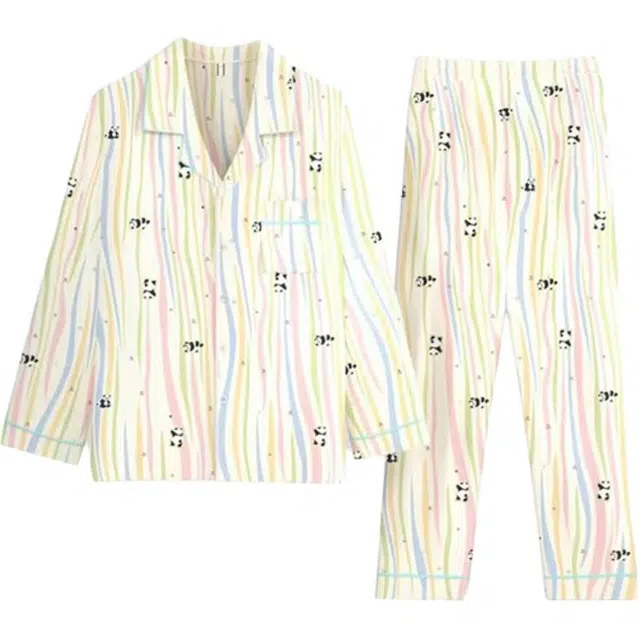 顶瓜瓜 夏季女透气舒适简约休闲宽松设计家居服睡衣套装 女款