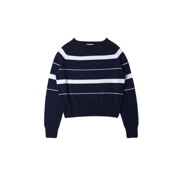 MARGARETHOWELL STRIPED ROLL EDGE JUMPER CASHMERE COTTON