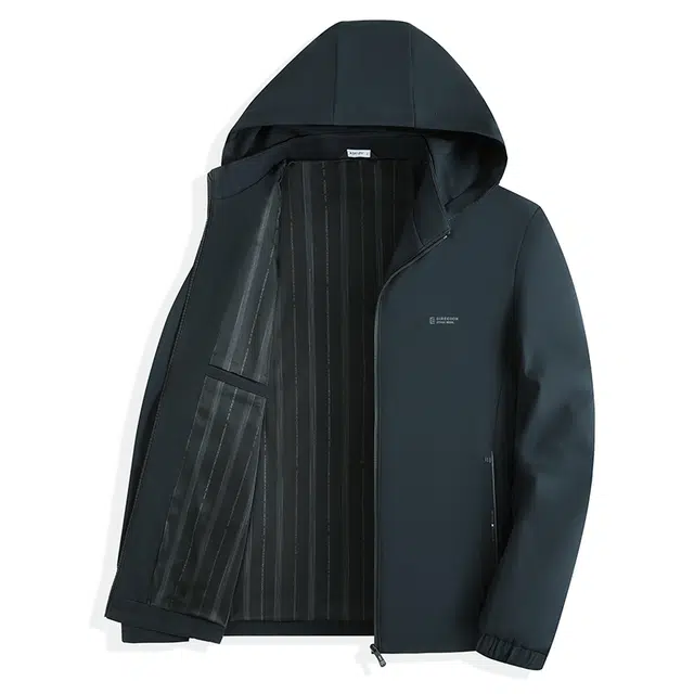 卡丹狄诺 连帽可脱卸纯色轻商务休闲户外百搭夹克外套 男款