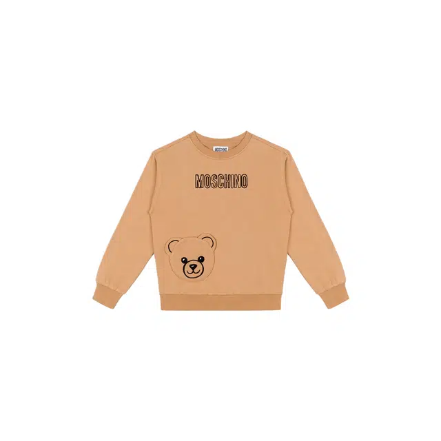 MOSCHINO Embroidered cotton sweatshirt