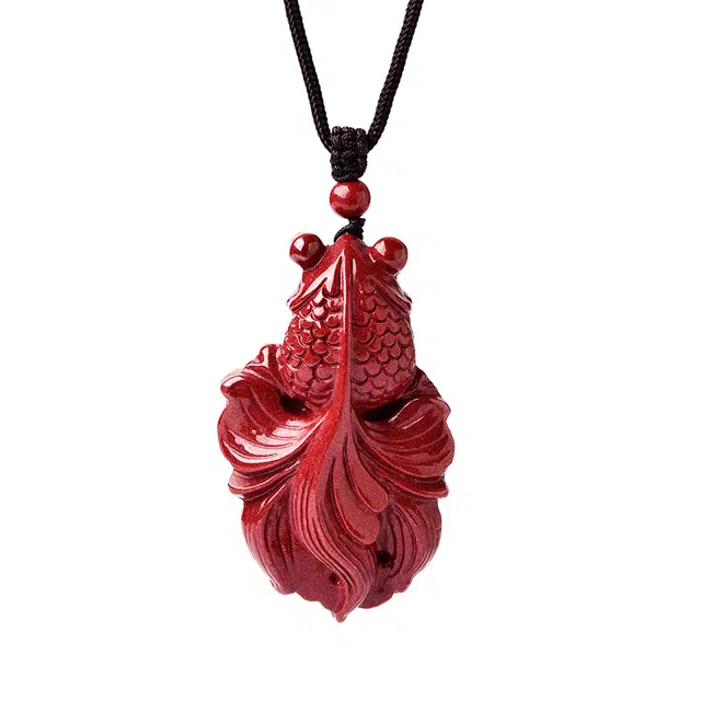 【匠心手作 前程似锦】 灵菲  精品级高含量紫金砂锦鲤 新中式本命年招财幸运转运项链 #好运国潮平安礼盒 朱砂 吊坠 男女同款情侣款