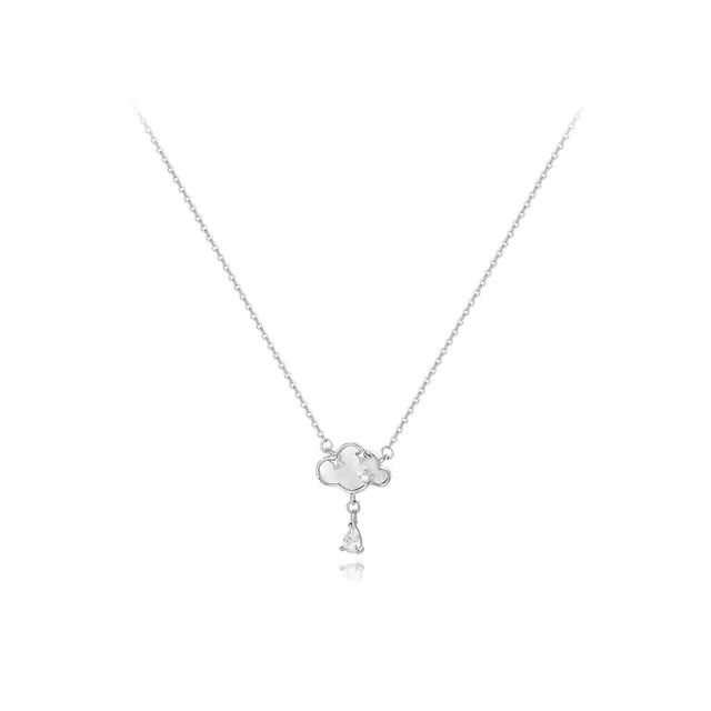 【纯银999】 六桂福珠宝 经典百搭小众设计精致高级感简约学生日常时尚轻奢约会通勤温柔气质可调节锁骨链 足银 项链 女款