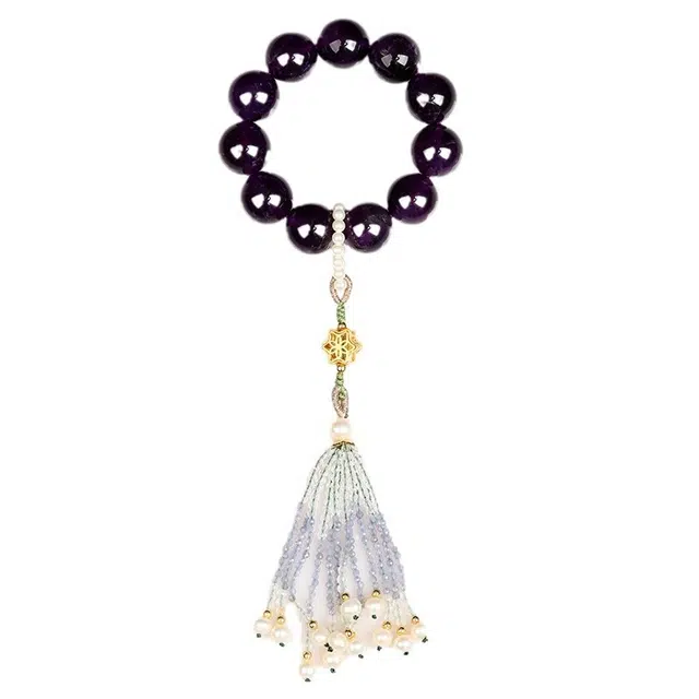 茂琼 梦幻 时尚 指捻新中式佛珠国风高级感小众百搭饰品#好运 紫水晶 手串 男女同款情侣款