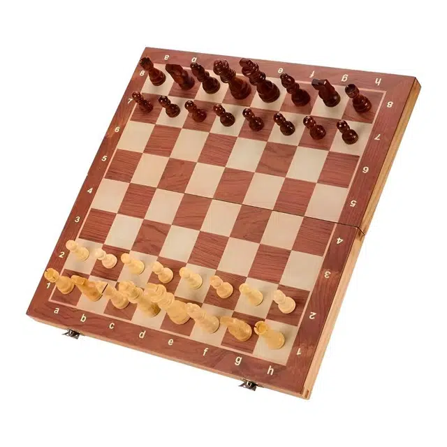 万格 实木棋盘标准大号磁性棋子 国际象棋