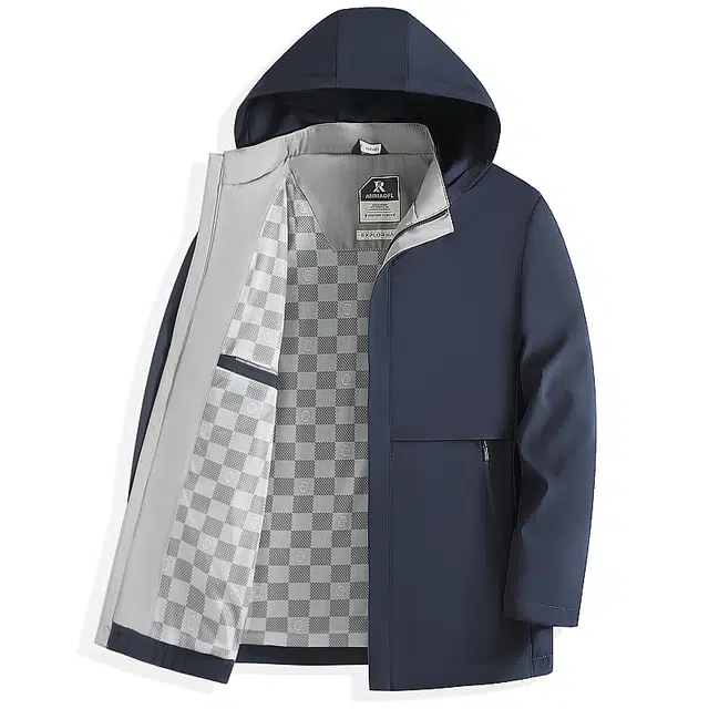 卡丹狄诺 可拆卸连帽春秋装防风纯色休闲日常透气通勤峰夹克外套 男款